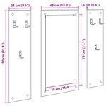 vidaXL Porte-manteau mural avec stockage avec miroir Vieux bois 96 x 1 5 x 90 cm