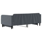 vidaXL Lit de jour avec gigogne sans matelas gris foncé 100x200 cm