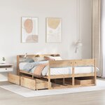 vidaXL Cadre de lit sans matelas 120x200 cm bois de pin massif