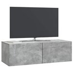 vidaXL Meuble TV mural 98 x 41 x 30 cm Gris béton Bois d'ingénierie