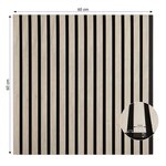 Panneau mural 60x60 bois gris acoustique 1 pièce