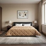 vidaXL Couette d'été 200 x 220 cm Été Taupe Respirant