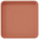vidaXL Plateau carré à fleurs 6 pc Rouge brique 18 x 18 x 2 cm