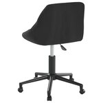 vidaXL Chaise pivotante de bureau Noir Velours