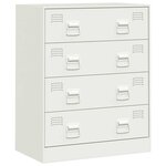 vidaXL Buffet blanc 67x39x83 cm acier
