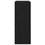 vidaXL Meuble de cabinet mural avec portes en verre chêne noir 69 5x34x90 cm