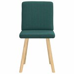 vidaXL Chaises à manger lot de 2 vert foncé tissu
