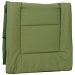 vidaXL Transat pliant avec coussin 2 Pièces Vert foncé