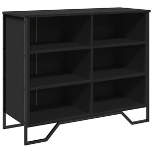 vidaXL Buffet noir 91x35 5x74 5 cm bois d’ingénierie