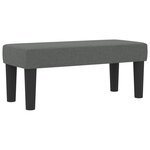 vidaXL Lit avec Sommier avec Matelas & Banc Gris Foncé 90x190 cm Tissu