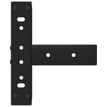 vidaXL Pieds de table basse en T  2 pièces  noir  30 x 25 x (30-31) cm  acier