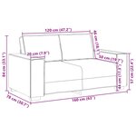 vidaXL Canapé 2 places Taupe 120 cm Tissu