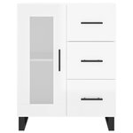 vidaXL Buffet Blanc brillant 69 5x34x90 cm Bois d'ingénierie
