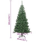 vidaXL Sapin de Noël artificiel L 240 cm Vert