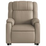 vidaXL Fauteuil inclinable électrique cappuccino similicuir