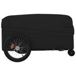 vidaXL Remorque de vélo noir 45 kg fer