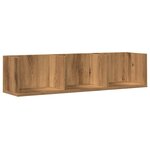 vidaXL Étagère murale à CD chêne artisanal 75x18x18 cm bois ingénierie