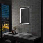vidaXL Miroir à LED pour salle de bains et capteur tactile 60x80 cm