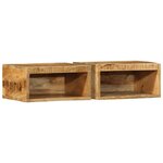 vidaXL Meubles TV muraux 2 Pièces bois de manguier massif brut