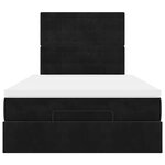 vidaXL Cadre de lit ottoman avec matelas noir 120x200 cm velours
