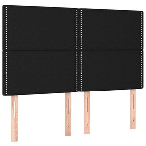 vidaXL Tête de lit Noir 144x5x118/128 cm Tissu