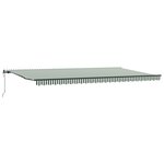 vidaXL Store rétractable automatique Vert et Blanc 600x350 cm