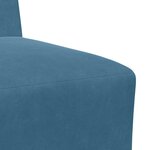vidaXL Unité de Sofa Modulaire Sans Accoudoirs 3 Pièces Bleu