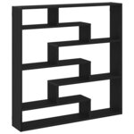vidaXL Étagère cube murale 7 compartiments noir bois d'ingénierie