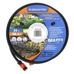 GRÜNTEK Kit de tuyau d'arrosage goutte-à-goutte 30 m Noir