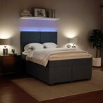 vidaXL Sommier à lattes de lit et matelas Gris foncé 140x190cm Velours