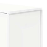vidaXL Table à dîner 138 x 70 x 73 5 cm Bois d'ingénierie Blanc