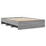 vidaXL Cadre de lit sonoma gris 120x200 cm bois d'ingénierie