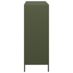 vidaXL Buffet haut vert olive 101 5x39x103 5 cm acier