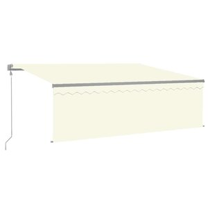 vidaXL Auvent automatique rétractable avec store 4x3 m Crème