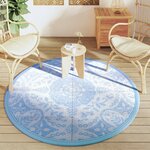 vidaXL Tapis d'extérieur ARAKIL bleu azuré Ø160 cm PP