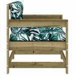 vidaXL Chaises de jardin avec coussins lot de 2 bois de pin imprégné