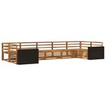 vidaXL Ensemble de canapés d'extérieur 7 pc Naturel