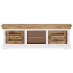 vidaXL Meuble TV 118x30x40 cm Bois de manguier massif