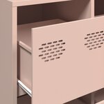 vidaXL Buffet rose 135x39x73 5 cm acier laminé à froid