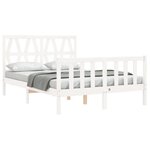 vidaXL Cadre de lit sans matelas blanc 120x200 cm bois de pin massif