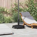 vidaXL Base de parasol extérieur Noir 48 x 48 x 32 cm Acier  béton