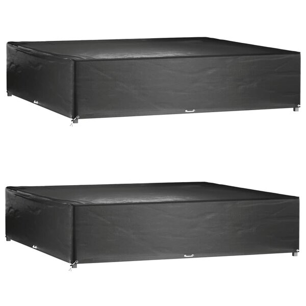 vidaXL Housses de salon de jardin 2 Pièces 16 œillets 240x240x55 cm carré
