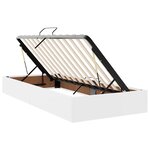 vidaXL Lit avec rangement et LED Blanc pur 180 x 200 cm Simili cuir