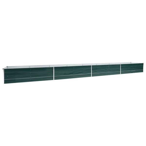 vidaXL Lit surélevé de jardin Acier galvanisé 600x80x45 cm Vert