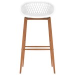 vidaXL Tabourets de bar lot de 4 blanc