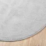vidaXL Tapis OVIEDO à poils courts gris Ø 100 cm