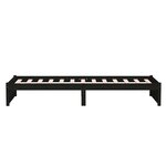 vidaXL Cadre de lit sans matelas noir bois massif 90x190 cm