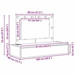 vidaXL Table de Toilette Marron 100 x 40 x 70 cm Bois d'ingénierie