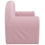 vidaXL Canapé pour enfants 2 places rose peluche douce