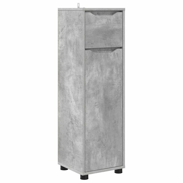 vidaXL Cabinet de salle de bain Gris béton 30 5 x 30 x 101 cm